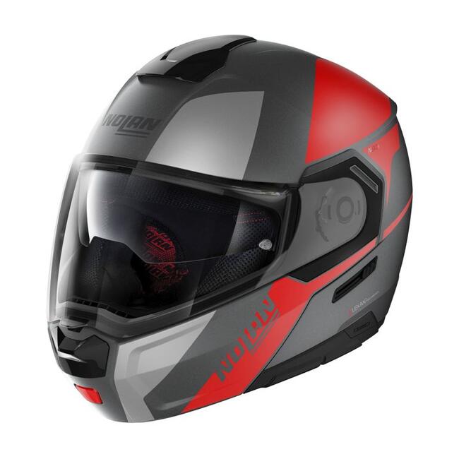 Nolan Caschi Modulari Lava Grey/rosso